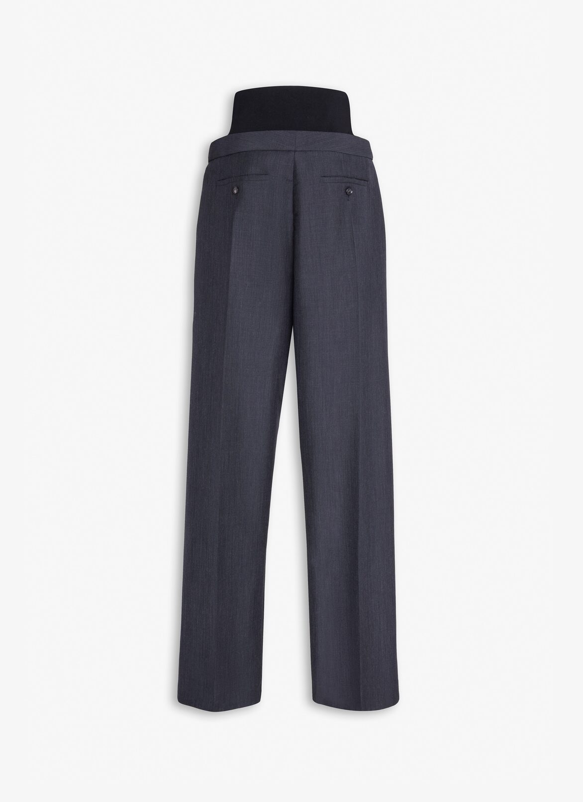 TAILORED TROUSERS WITH KNIT BAND ALAÏA DARK GREY TAILORED TROUSERS WITH KNIT BAND